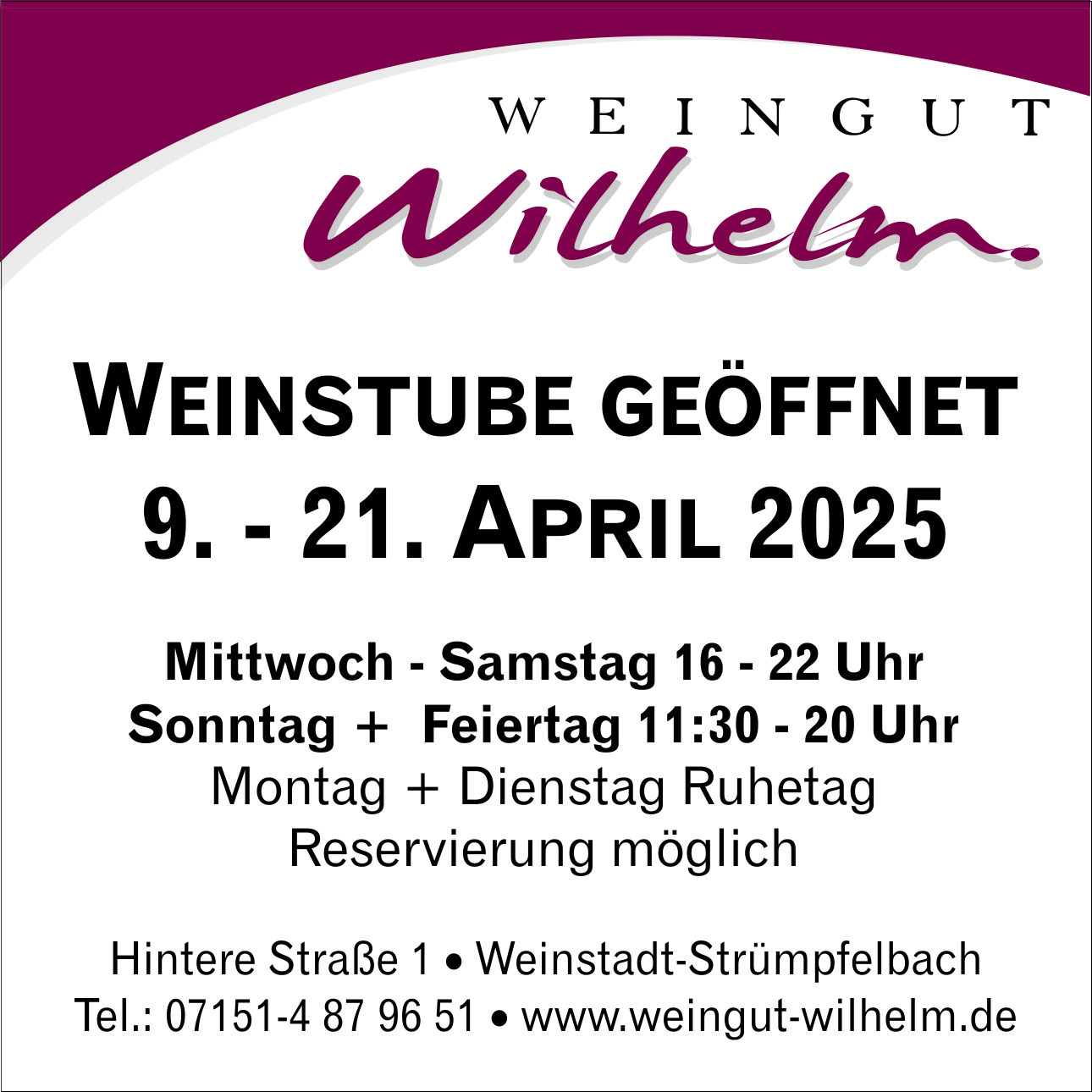 ffnung Weinstube 202504