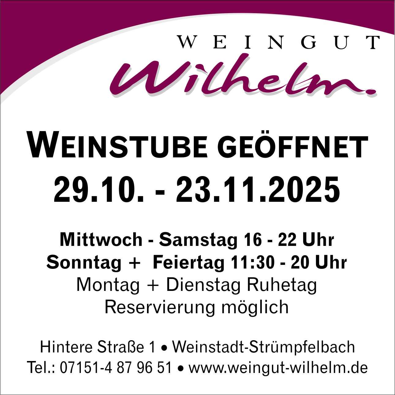 ffnung Weinstube 202511